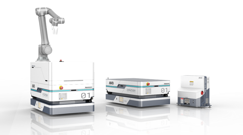 PG电子數位開發的自主式移動機器人（AMR250M），搭配全向輪並結合AI演算法、2D LiDAR、3D攝影機等技術，協助客戶實現產線全自動化